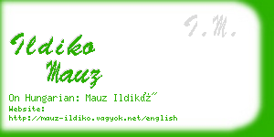 ildiko mauz business card